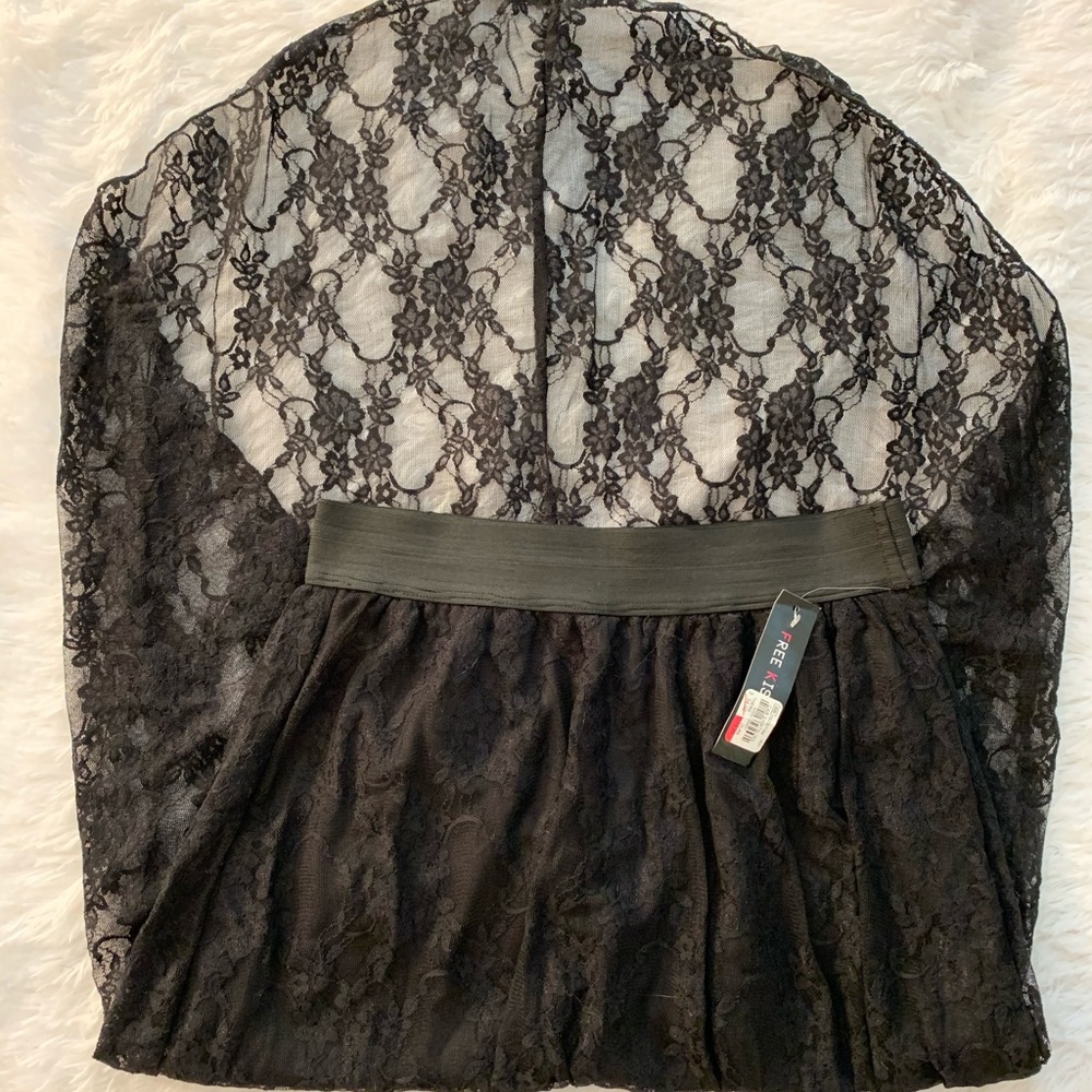 Black lace skirt